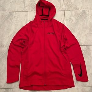 Nike Elite Dry-Fit Red Large Full Zip Up Hoodie